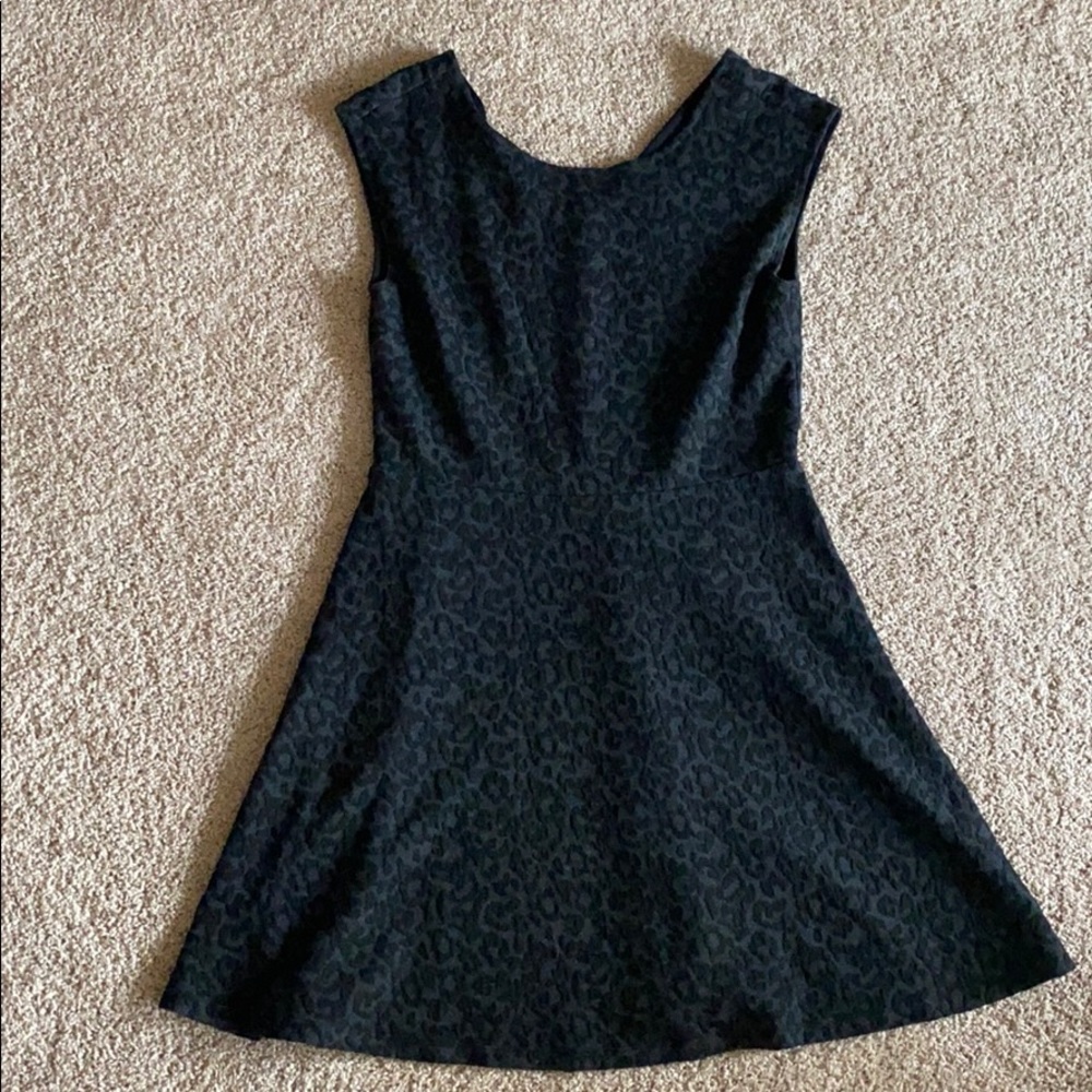 Black Cheetah Print Loft Dress